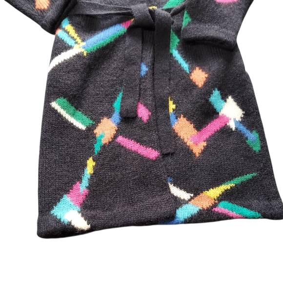 Cervelle Vintage Black and Multicolored Abstract Shapes Sweaters Oversized - Picture 6 of 16